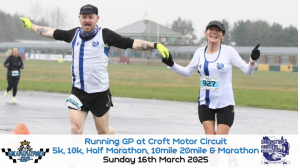 Running GP Croft Motor Circuit Half Marathon - March 2025